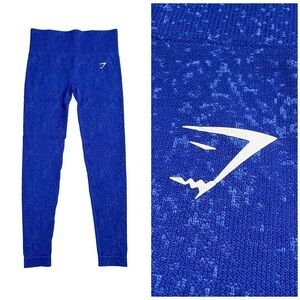 Gymshark Adapt Fleck Leggings Women Small Colbalt Blue Seamless Gym Fitness